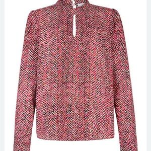 Elegant Multicolor Herringbone Blouse